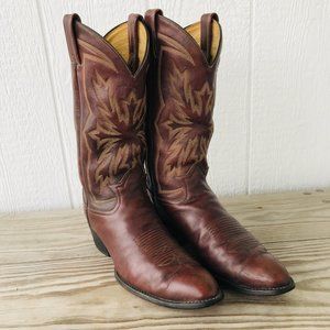 Tony Lama Vintage Gold Label Cowboy Western Boots US Mens 10.5 A Narrow Width